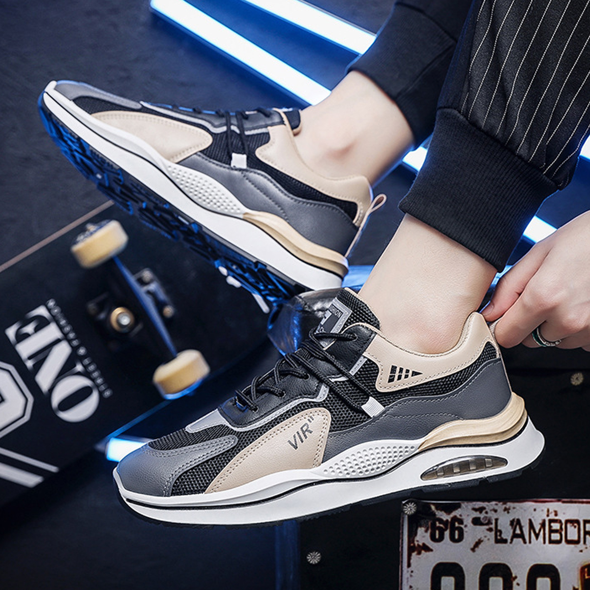 Whoppy SL32 Sepatu Sneakers Pria Import (FREE BOX)