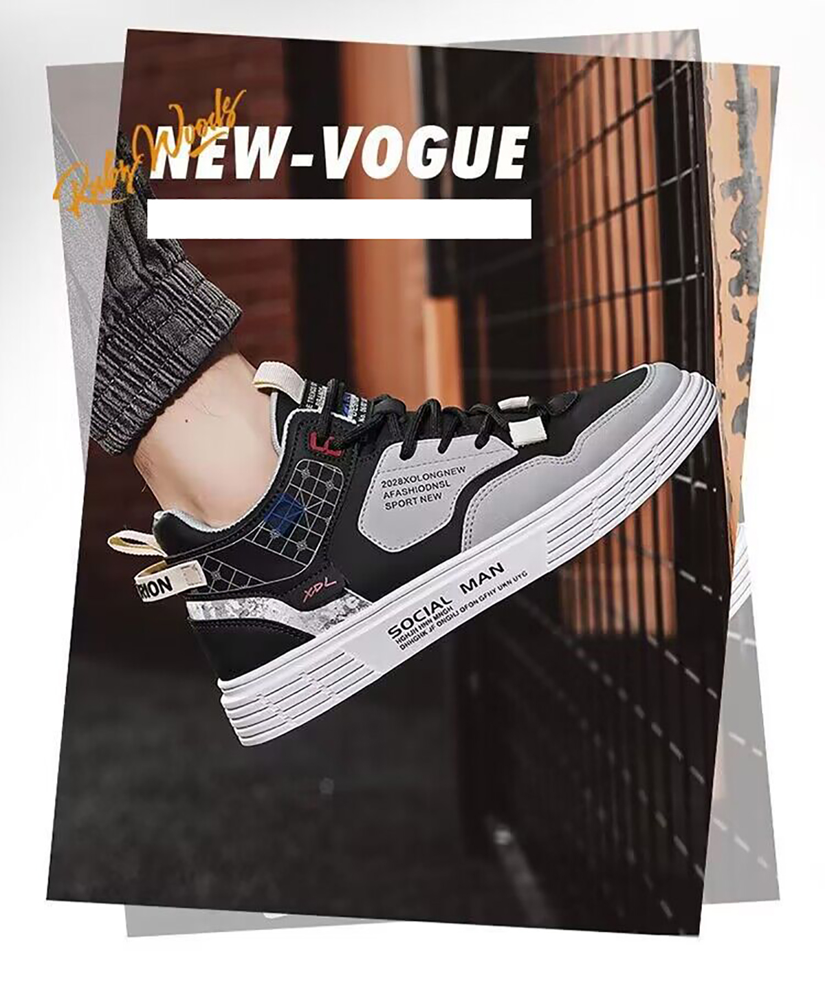 Whoppy SL35 Sepatu Sneakers Pria Import (FREE BOX) - Discontinue