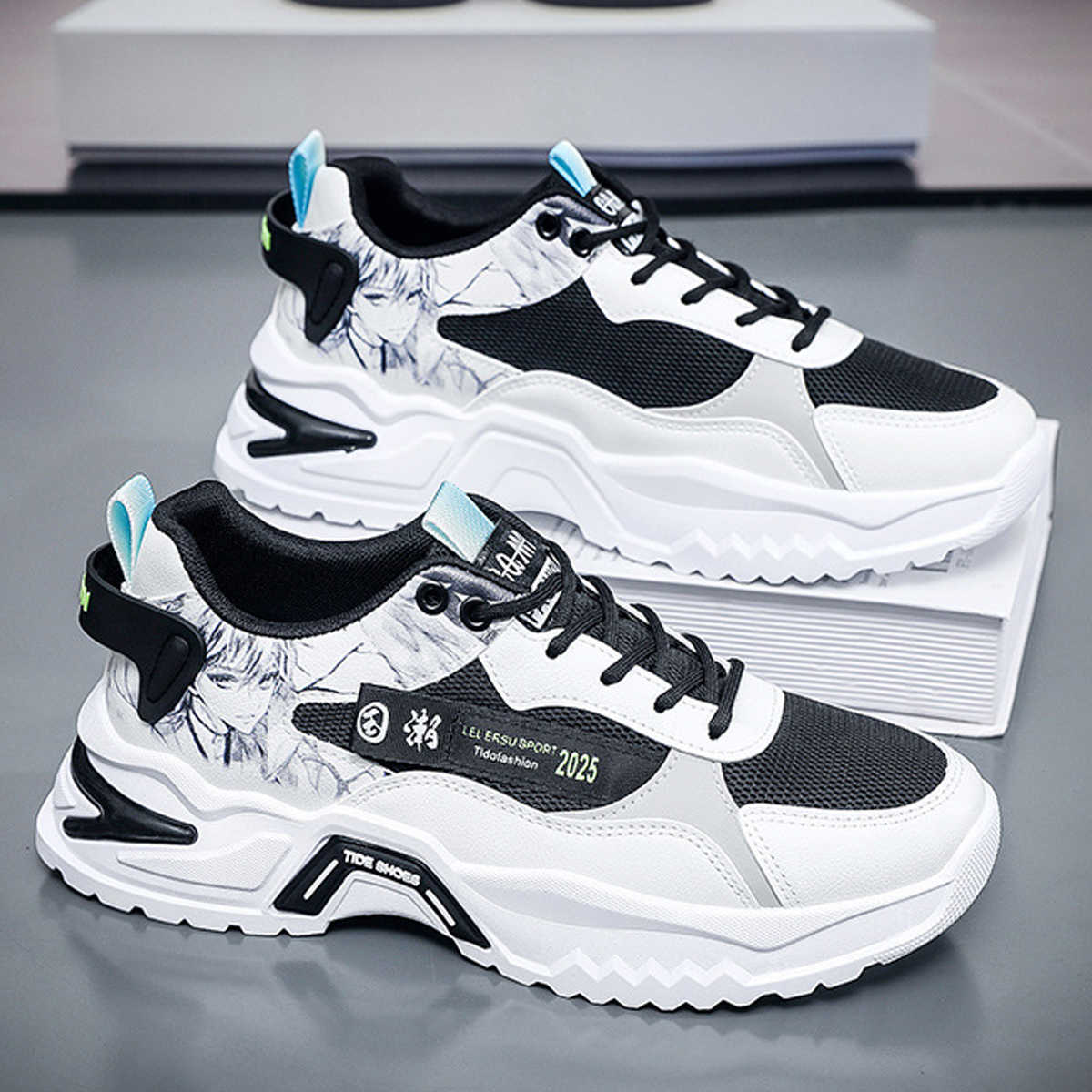 Whoppy SL36 Sepatu Sneakers Pria Import (FREE BOX)