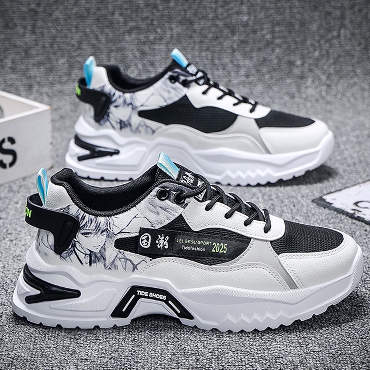 Whoppy SL36 Sepatu Sneakers Pria Import (FREE BOX)