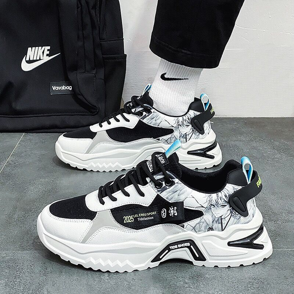 Whoppy SL36 Sepatu Sneakers Pria Import (FREE BOX)