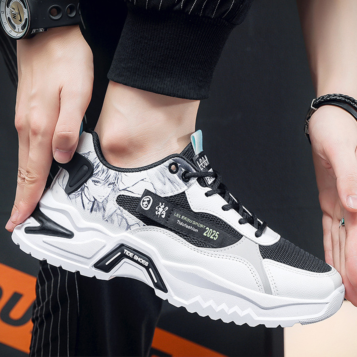 Whoppy SL36 Sepatu Sneakers Pria Import (FREE BOX)