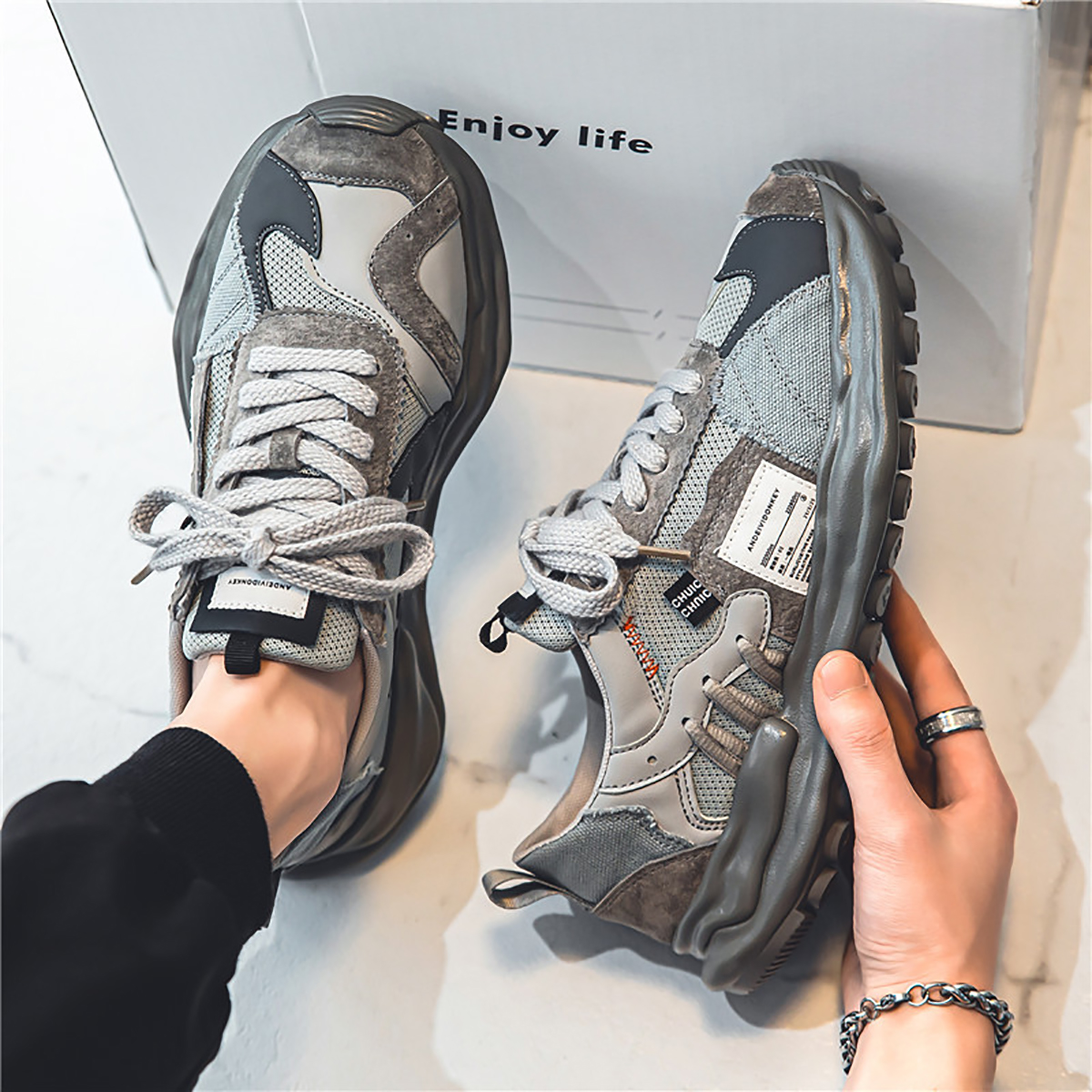 Whoppy SL45 Sepatu Sneakers Pria Import (FREE BOX)