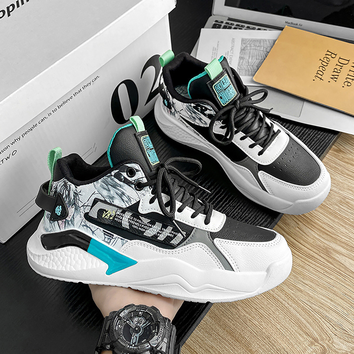 Whoppy SL47 Sepatu Sneakers Pria Import (FREE BOX)