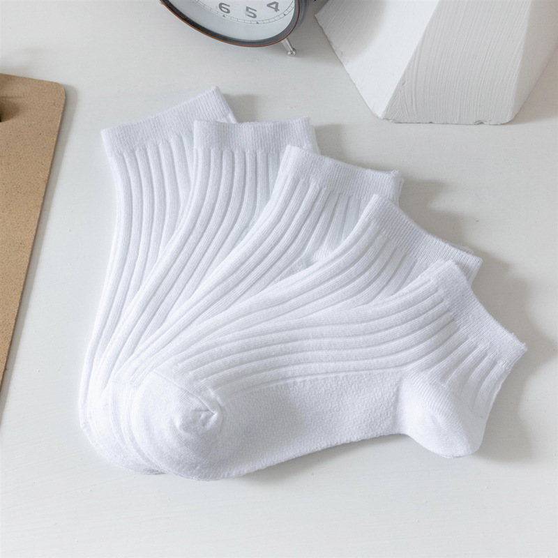 Kaos Kaki Pria Premium Karet Double Needle Hitam Abu Katun Murni Pendek