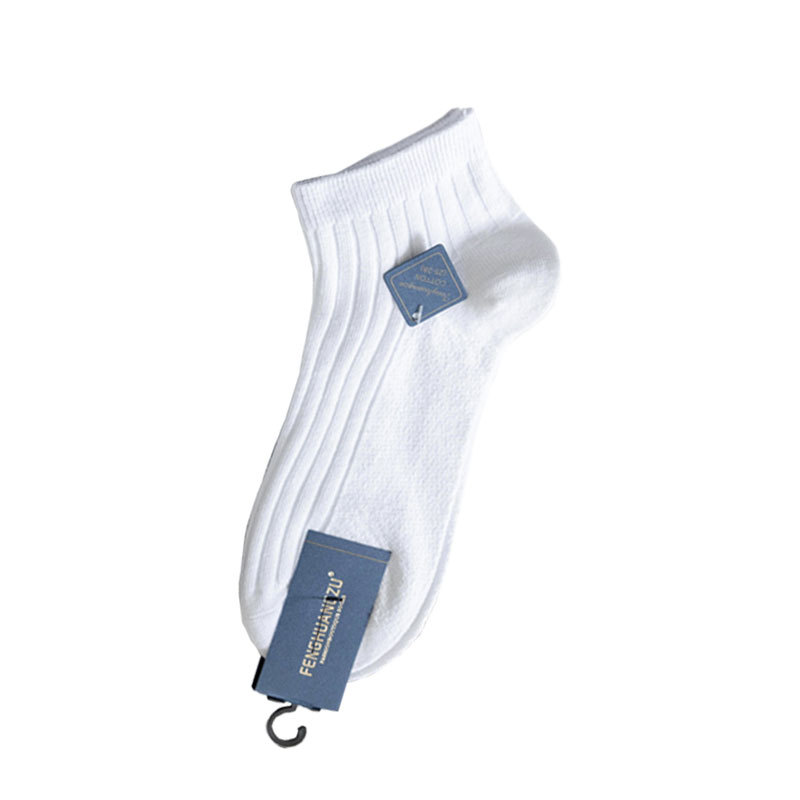 Kaos Kaki Pria Premium Karet Double Needle Hitam Abu Katun Murni Pendek