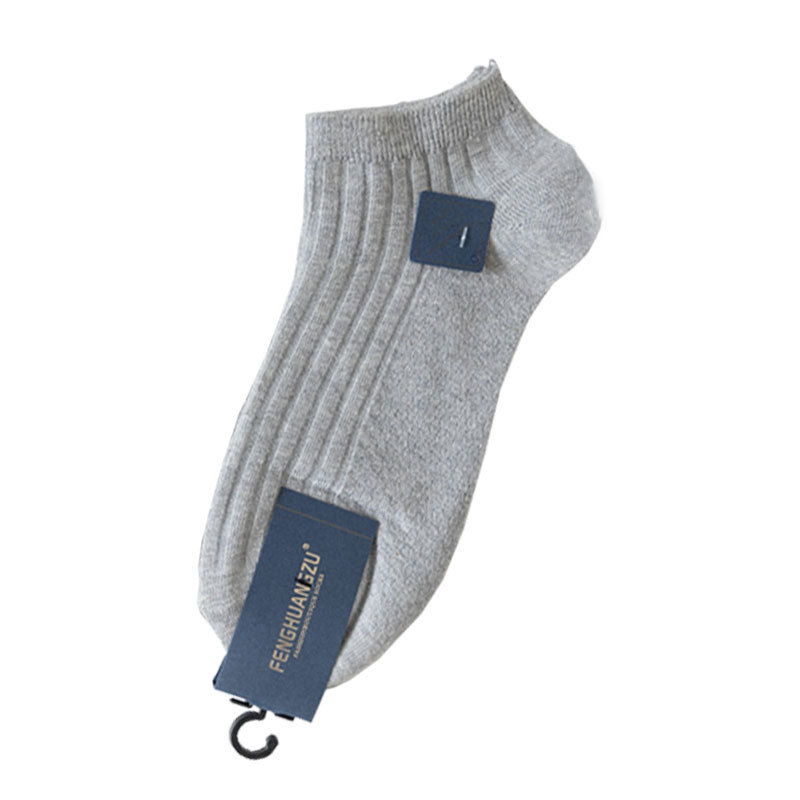 Kaos Kaki Pria Premium Karet Double Needle Hitam Abu Katun Murni Pendek