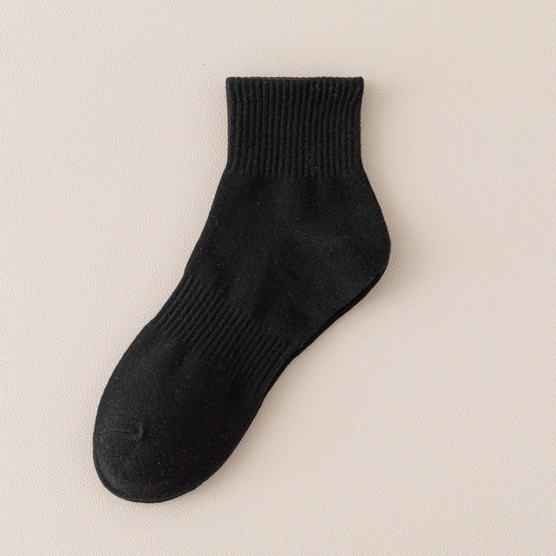 Kaos Kaki Unisex Pria Wanita Karet Double Putih Hitam Abu Katun Medium