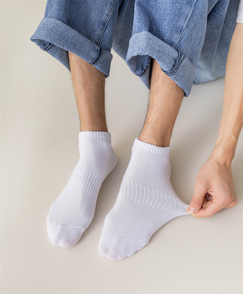Kaos Kaki Unisex Pria Wanita Karet Double Putih Hitam Abu Katun Pendek
