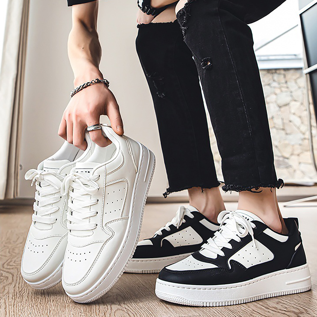 Whoppy SL40 Sepatu Sneakers Pria Import (FREE BOX)