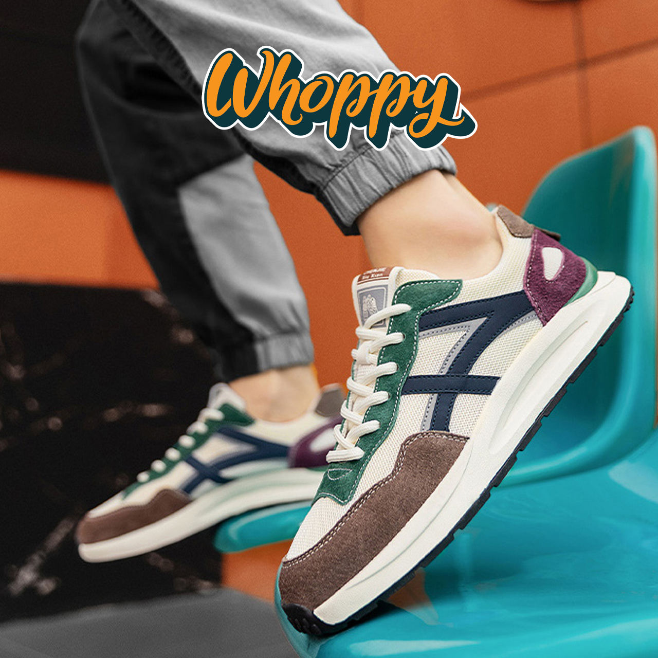 Whoppy SL25 Sepatu Sneakers Pria Import (FREE BOX) - Discontinue