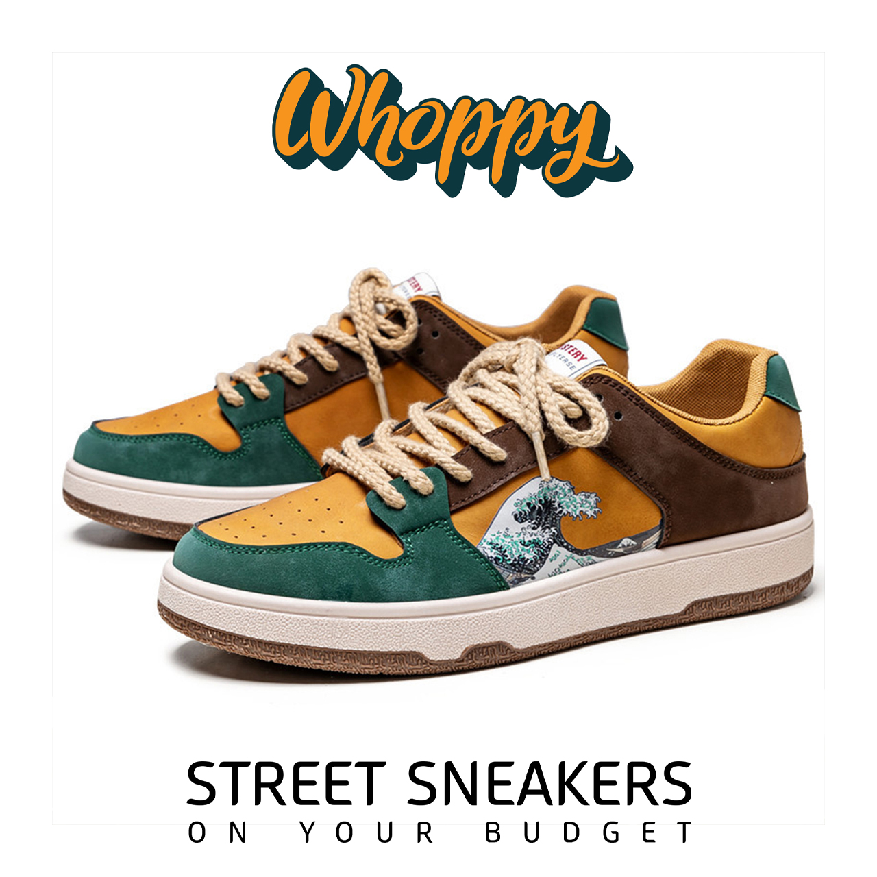 Whoppy SL30 Sepatu Sneakers Pria Import (FREE BOX) - Discontinue