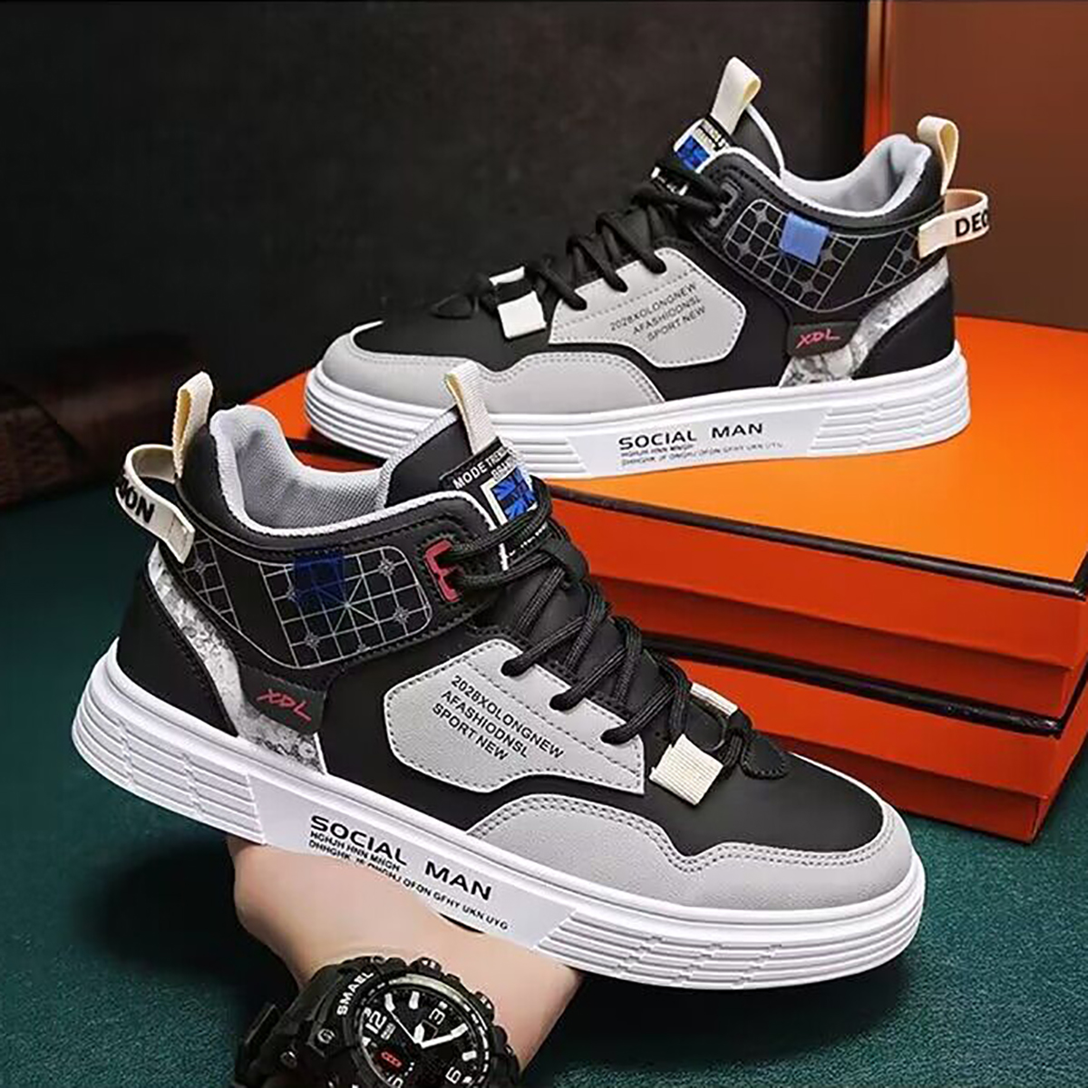 Whoppy SL35 Sepatu Sneakers Pria Import (FREE BOX) - Discontinue