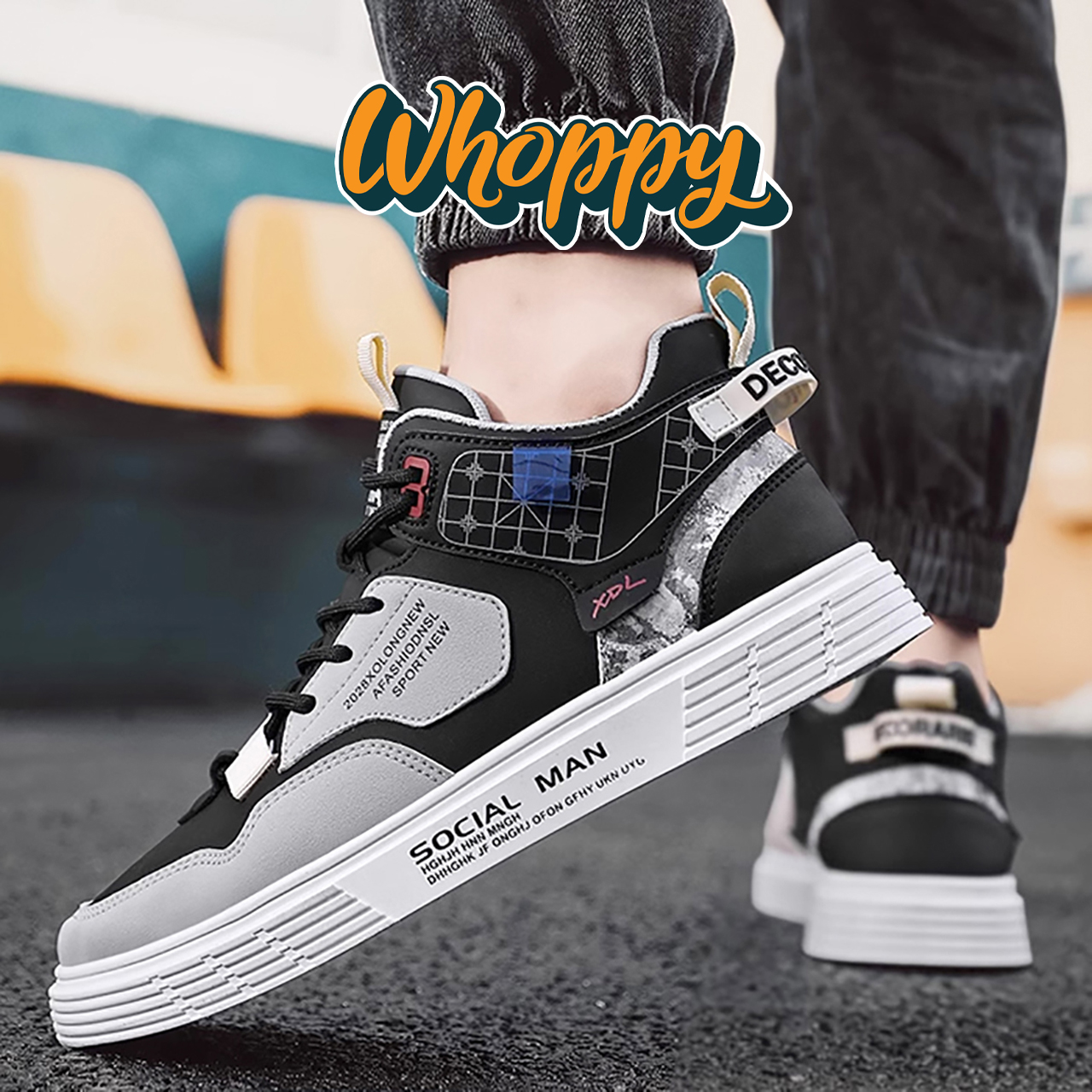 Whoppy SL35 Sepatu Sneakers Pria Import (FREE BOX) - Discontinue