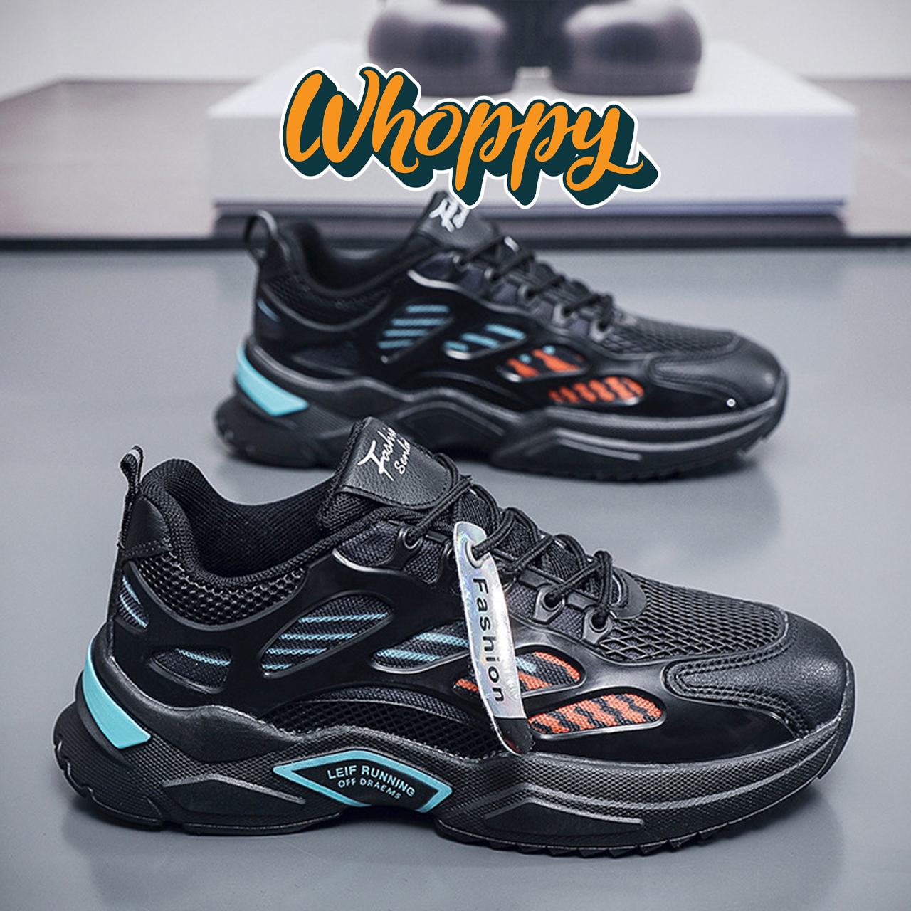 Whoppy SL39 Sepatu Sneakers Pria Import (FREE BOX) - Discontinue