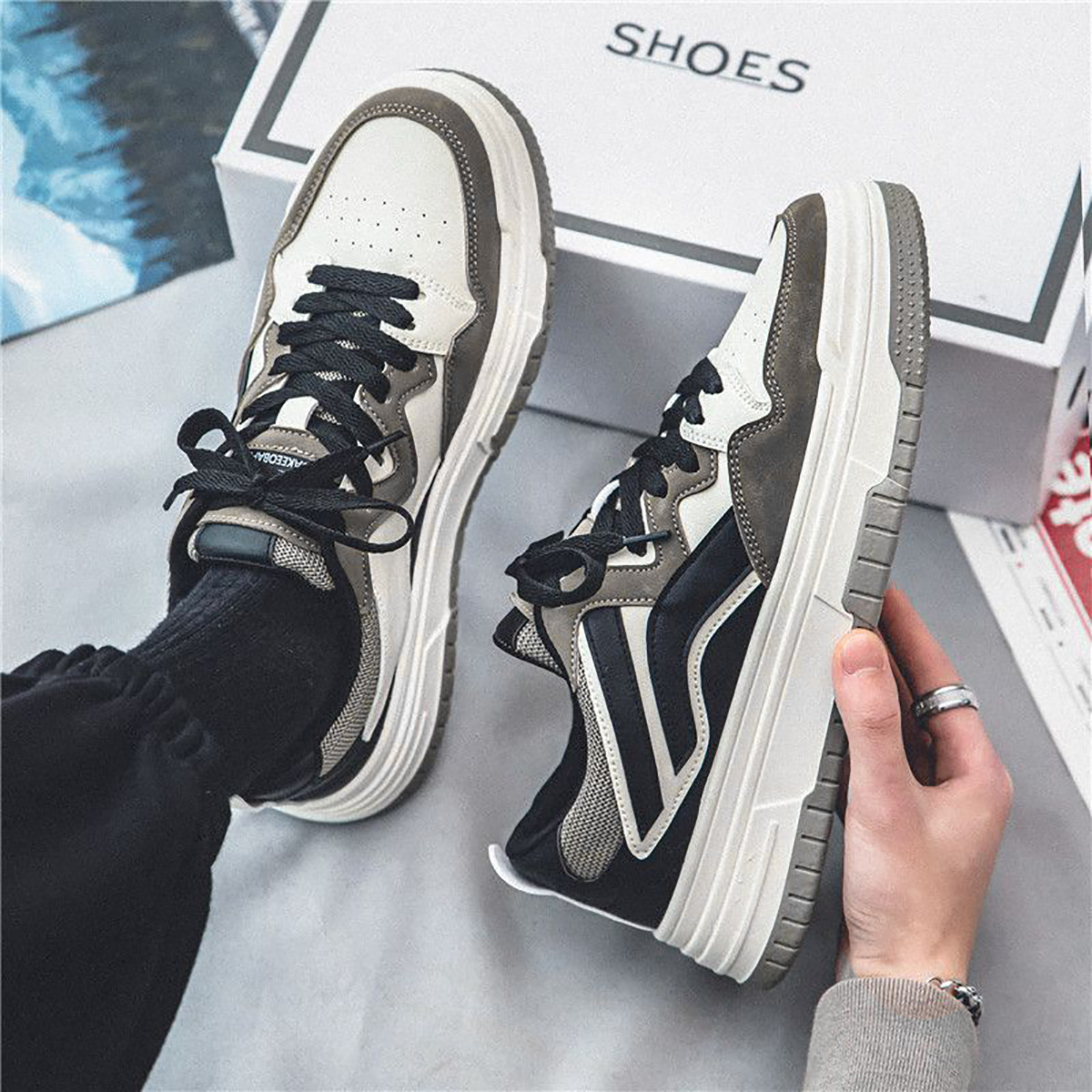 Whoppy SL53 Sepatu Sneakers Pria Import (FREE BOX)