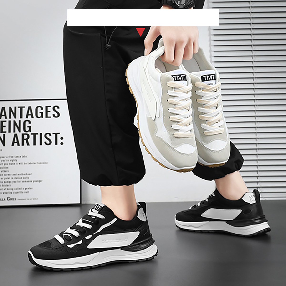 Whoppy SL58 Sepatu Sneakers Pria Import (FREE BOX)