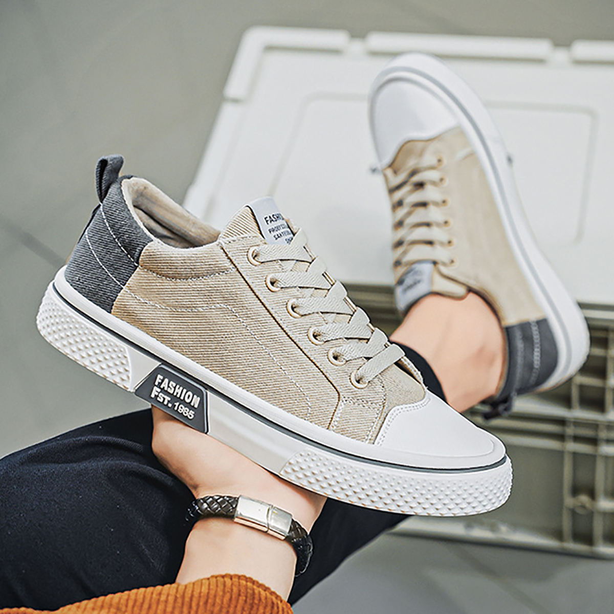 Whoppy SL57 Sepatu Sneakers Pria Import (FREE BOX)