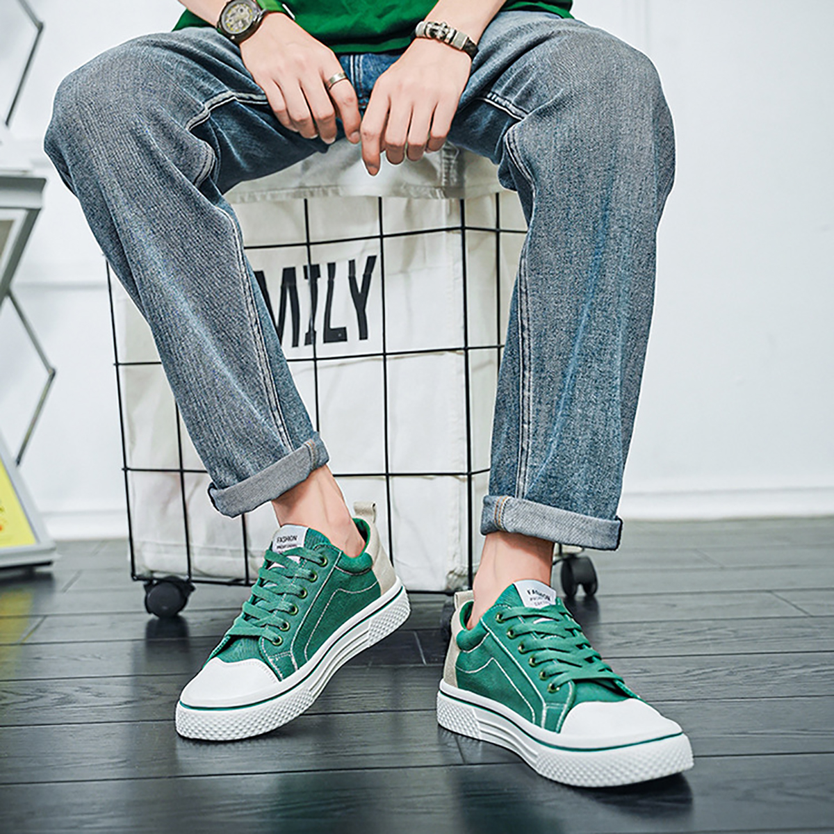 Whoppy SL57 Sepatu Sneakers Pria Import (FREE BOX)