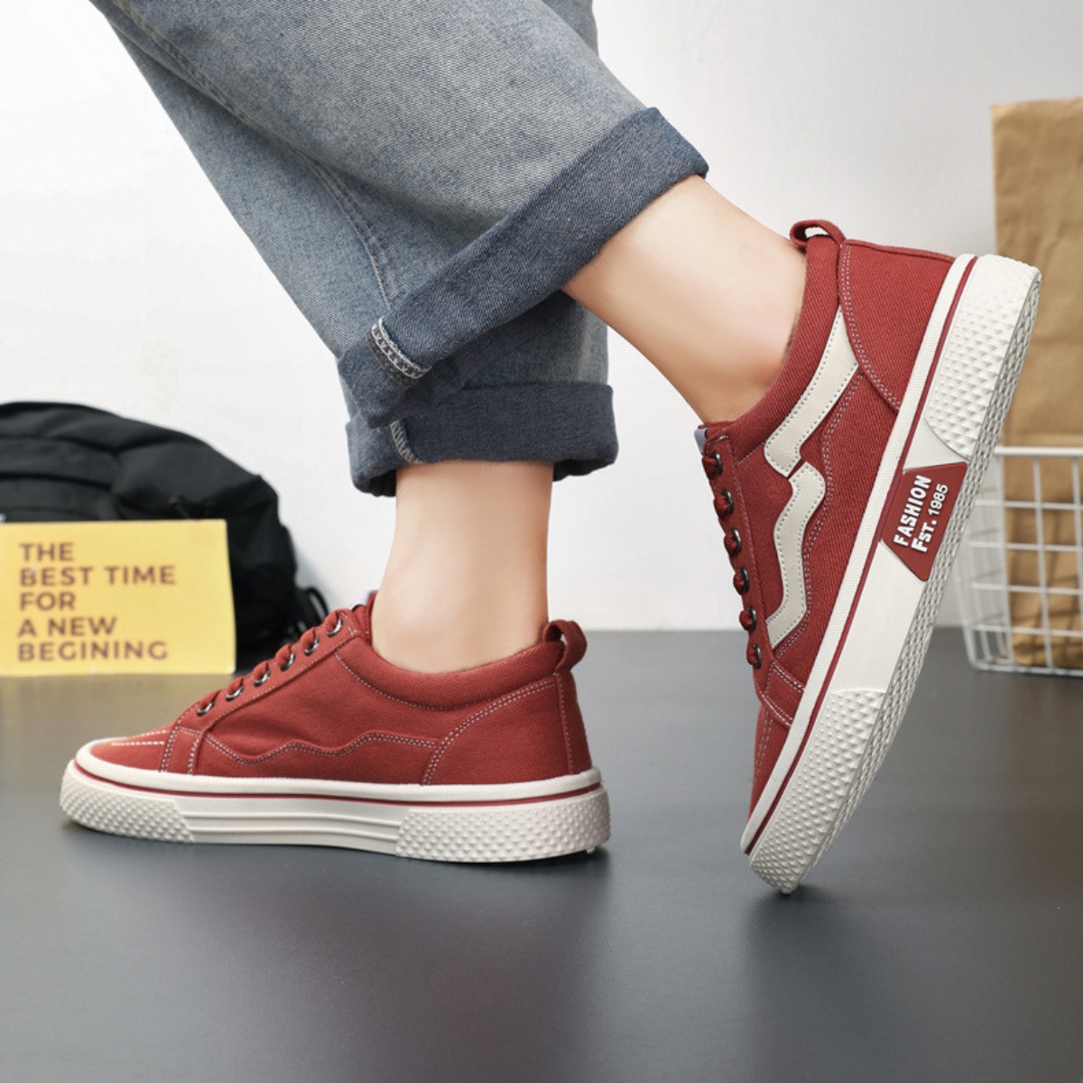 Whoppy SL65 Sepatu Sneakers Pria Import (FREE BOX)