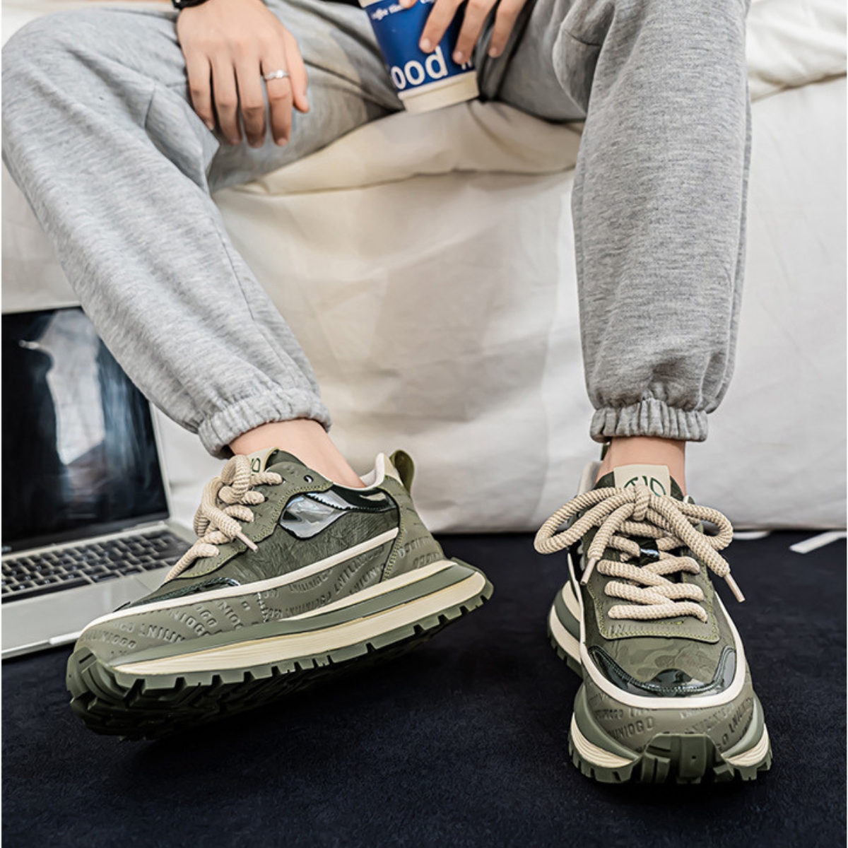 Whoppy SL66 Sepatu Sneakers Pria Import (FREE BOX)