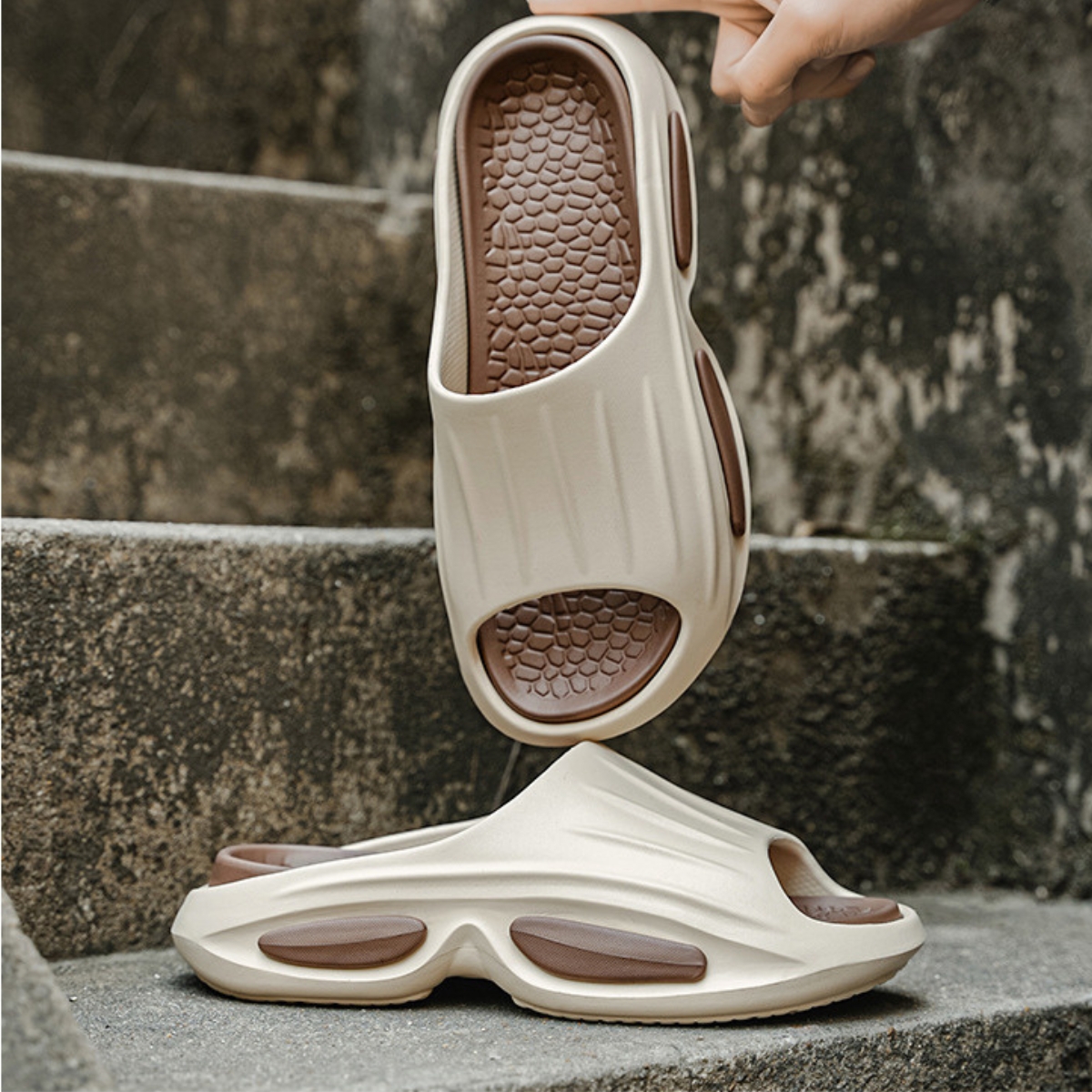 Whoppy Sandal Pria JF1 Double Decker Sole Karet