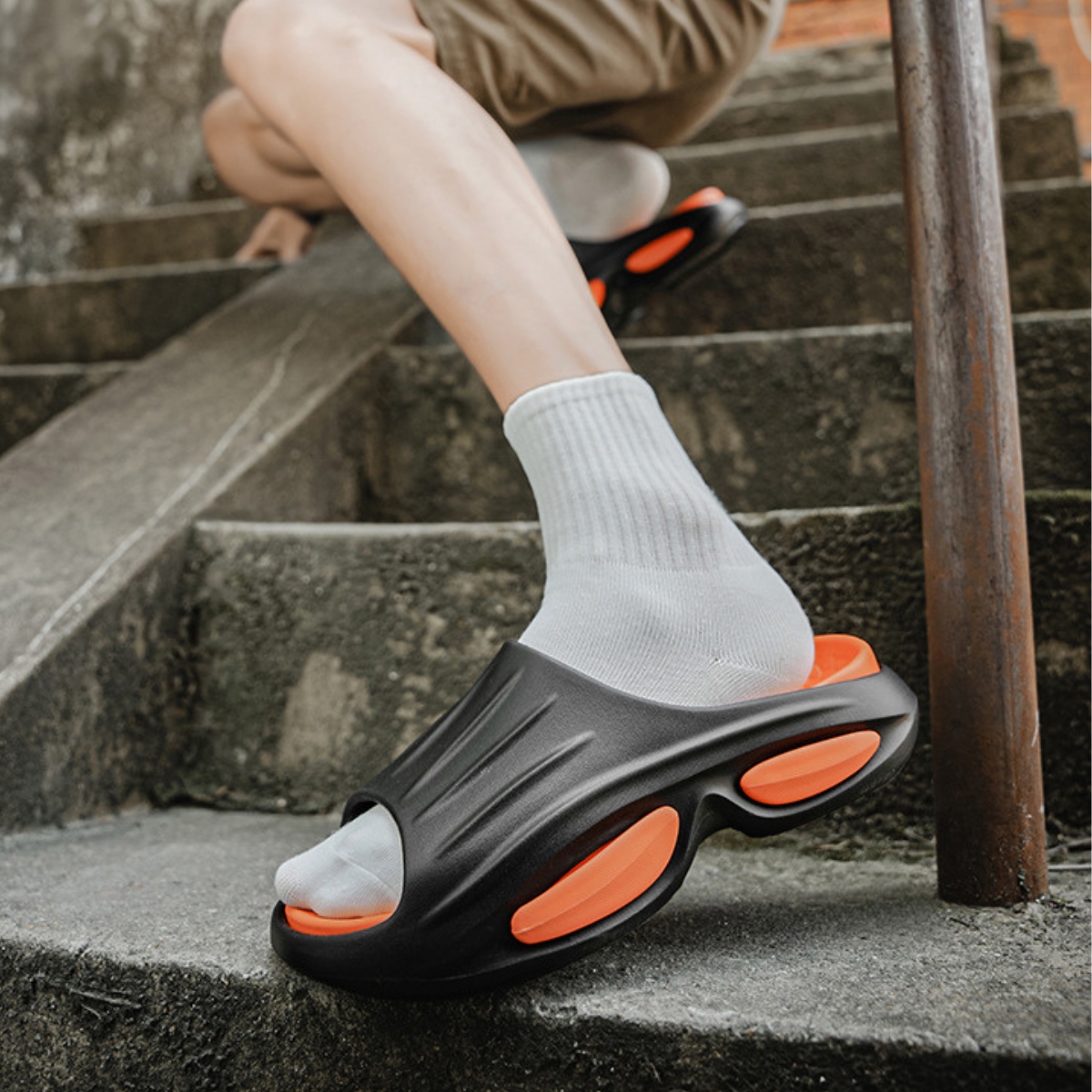 Whoppy Sandal Pria JF1 Double Decker Sole Karet