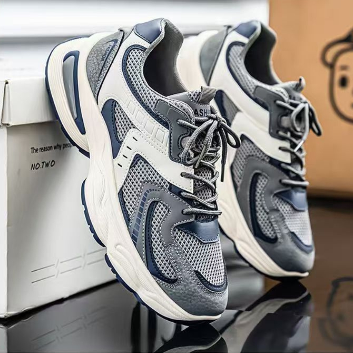 Whoppy SL68 Sepatu Sneakers Pria Import (FREE BOX)