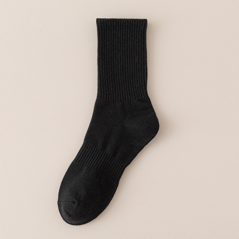 Kaos Kaki Unisex Pria Wanita Karet Double Putih Hitam Abu Katun Panjang
